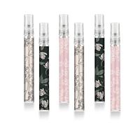 Facewegen 6 pezzi portatile viaggio ricaricabile profumo atomizzatore bottiglia, 10ml profumo atomizzatore bottiglie, fragranza bottiglia spray, fragranza pompa caso per le donne e gli uomini
