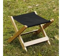 FaceYee Sedia pieghevole portatile per cambio scarpe, sgabello per tavolo da studio in legno di faggio nero, 28 x 25 x 24 cm