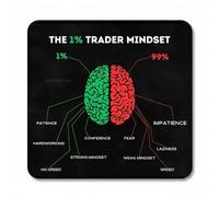 FaceYee The 1% Trader Mindset Tappetino per mouse Tappetino per mouse Commercio Motivazionale Investimento Ufficio Decor 240 x 200 mm Gomma antiscivolo Colore: The 1% Trader Mindset