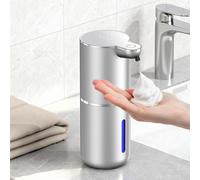 Fachixy Dispenser di sapone automatico, senza contatto, con sensore, ricaricabile USB, 380 ml, IPX5, impermeabile, per bagno, cucina