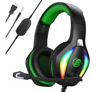 Fachixy FC100 - Cuffie da gioco per PS4, PS5, PC, Xbox, Switch, cuffie da gioco con microfono, cuffie da gioco con microfono, cuffie con cancellazione del rumore con jack da 3,5 mm