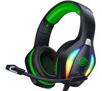 Fachixy FC100 Cuffie Gaming per PS4, PS5, PC, Xbox, Nintendo Switch, con Luce RGB, con Microfono, Audio Stereo, con Cancellazione Del Rumore con filo - VERDE