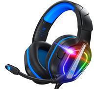 Fachixy FC200 Cuffie Gaming per PS5/PS4/PC/Xbox/Nintendo Switch, con Luce RGB, Microfono, Audio Stereo, con Cancellazione Del Rumore con filo - BLU