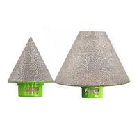 FACHLICH Fresa per Dita Diamantata 2 Pezzi 35mm e 50mm Filettatura M14, Ingrandimento Dei Fori Esistenti in Porcellana, Ceramica, Marmo, Granito