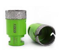 FACHLICH Punta per Trapano Diamantata,2 Pezzi 38mm Sega a Tazza a Secco Brasata Sotto Vuoto con Filettatura M14 per Gres Porcellanato,Granito,Marmo,Cemento,Muratura,Mattoni