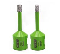 FACHLICH Punta per Trapano Diamantata 6mm 2 Pezzi Vacuum Brasato Foretto Diamantato per Porcellana Piastrella Granito Marmo Taglio a Secco