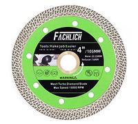 FACHLICH Super-sottile Disco Diamantato 105mm Lama diamantata con Mesh Turbo per il Taglio Porcellana Piastrelle Ceramica Granito Marmo
