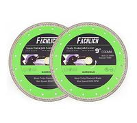 FACHLICH Super-sottile Disco Diamantato 2 Pezzi 230mm Lama diamantata con Mesh Turbo per il Taglio Porcellana Piastrelle Ceramica Granito Marmo