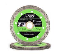 FACHLICH Super-sottile Disco Diamantato 5 Pezzi 105mm Lama diamantata con Mesh Turbo per il Taglio Porcellana Piastrelle Ceramica Granito Marmo