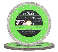 FACHLICH Super-sottile Disco Diamantato 5 Pezzi 180mm Lama diamantata con Mesh Turbo per il Taglio Porcellana Piastrelle Ceramica Granito Marmo