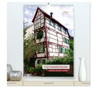 Fachwerkhäuser - schmal, krumm, schief (hochwertiger Premium Wandkalender 2026 DIN A2 hoch), Kunstdruck in Hochglanz: Die etwas anderen Fachwerkhäuser ...