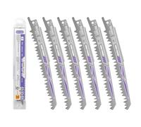 FACIACC Set di 6 lame per sega a sciabola per legno | Set di lame per seghe a sciabola per tagli rapidi e puliti, accessori per sega a sciabola, 150 mm, 6TPI