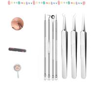 Facial Blackhead Remover Tweezers,Blackhead Remover Tools,Professional Stainless Steel Facial Blackhead Remover Tweezers,Blackhead Tweezers Professional,Black Head Remover (7pcs)