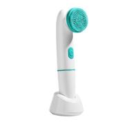 Facial Cleansing Brush, Electric Facial Scrubber Vibration Brush, 6.3x1.18 Inches Ultrasonic Face Massager with 2 Heads, Rechargeable for Deep Pore Cleansings