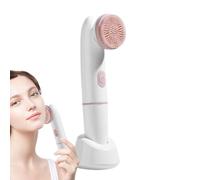 Facial Cleansing Brush, Electric Facial Scrubber with Vibration Technology, Face Massager Skin Care Tool, Ultrasonic Brush with 2 Heads, Rechargeable Device for Deep Pore