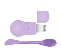 Facial Cleansing Spatula, Skin Scraper, Stainless Steel Silicone Blackhead Remover, Deep Cleansing for Women Men Girls, Chin Nose Nostrils, Home Shower Spa Travel, Daily Routine