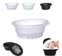 Facial Cold Plunge,Foldable Ice Face Bowl,Portable Foldable Silicone Ice Facial Bowl- Facial Ice Therapy for Skin Tightening, Cold Compress Therapy Kit (Purple)
