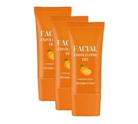 Facial Exfoliating Gel, 60g Purifying Exfoliating Gel for Face and Body Skin Repair, Orange Hydrating Facial Scrub, Deep Cleansing Moisturizing Facial Exfoliator for All Skin Types (3Pcs)
