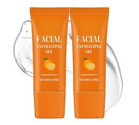 Facial Exfoliating Gel - Deep Cleansing Exfoliating Scrub Face Body Skin, Moisturizing Facial Exfoliator Orange for Women, Moisturizing (2pcs)