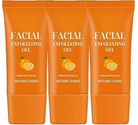 Facial EXFOliating GEl, Purifying Exfoliatings GEL, Orange ExfoLIAting Whitening SCRub,E-xfoliating Gels Scrubs,Deep Cleansing Moisturizing Scrub (3 pcs)
