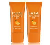 Facial EXFOliating GEl, Purifying Exfoliatings GEL, Orange ExfoLIAting Whitening SCRub,E-xfoliating Gels Scrubs,Deep Cleansing Moisturizing Scrub (2 pcs)