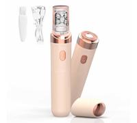 Facial Hair Remover, 2-in-1 Epilator & Shaver For Face, Chin & Upper Lip - Gentle, Painless Hair Removal With Washable Head, Rechargeable & Travel-Friendly (Pink)