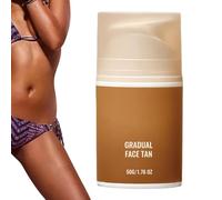 Facial Self Tanner - Hydrating Glow Tan Cream for Face Use | Moisturizing Skin with Lotion 50g, Bronzing Formula for Indoor Outdoor Travel Beach Vacation Natural Sunless Finish Care