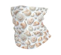 Facial Shield Summer Shells Print Premium Polainas De Cuello UV Protection Bufanda for Skiing Yoga Men