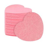 Facial Sponges, Sponge Pads, 20pcs Heart Shape Compressed Natural Compact Storage Reusable Design Fast Expansion, Makeup Removal for Cleansing, 2.76x2.36inches