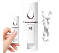 Facial Steamer for Face - USB Rechargeable Handheld Mist Sprayer, Personal Cooling Humidifier Mini Diffuser Skin Hydration Device for Home Office Desk Bedroom Dorm Apartment Living Room Car Travel Use
