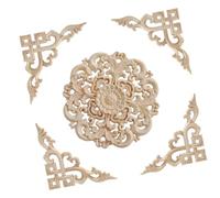 Facile da installare, applique floreale in legno massello, decorazione rotonda per porte, versatile tipo classico europeo per soggiorno, camera da letto, applique da parete interna vintage