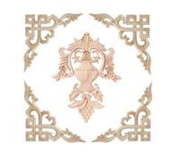Facile da installare, applique floreale in legno massello, decorazione rotonda per porte, versatile tipo classico europeo per soggiorno, camera da letto, decorazione per porta/parete in legno naturale