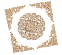 Facile da installare, applique floreale in legno massello, decorazione rotonda per porte, versatile tipo classico europeo per soggiorno, camera da letto, applique da parete interna vintage