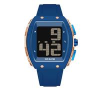 Facile da leggere Super Grande Quadrante Numeri Orologio Digitale Impermeabile 50M per Uomini Donne Anziani Voce Inglese Forte e Chiaro con Sveglia, Data Digitale Militare Sport Digitale, blu, Cinghia