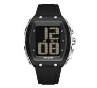 Facile da leggere Super Grande Quadrante Numeri Orologio Digitale Impermeabile 50M per Uomini Donne Anziani Voce Inglese Forte e Chiaro con Sveglia, Data Digitale Militare Sport Digitale, nero-argento