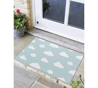 Facile da Pulire Entrata Zerbino Clouds Cartoon Blue Sky malist Aesthetic, Tappetino da Bagno, Casa, Esterno, Terrazzo, Classico Tappeto da Bagno 40X60cm