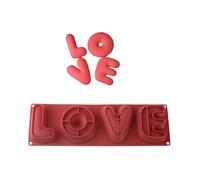 Facile da pulire stampi in silicone per torte, stampi flessibili per torte in silicone per una lettera d'amore elegante e forma di anelli carini