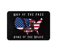 Facile da Pulire Zerbino di Benvenuto Land of The Free Home of The Brave, Tappetini, Ingresso, Interno, Esterno, Classico Tappeto da cucina 40X60cm