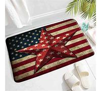 Facile Da Pulire Zerbino Ingresso Texas Star American Flag Red Blue 4Th July Independence Day Tappetino Da Bagno Lavabile Tappeto Asciugapassi Per Interno Cortile Esterno 40X60Cm