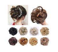 Facile da usare Chignon elastico sintetico con capelli ricci e ondulati, finto parrucchino, coda di cavallo Accessorio(#1B)