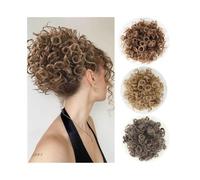 Facile da usare Chignon grande con coulisse elastica for capelli ricci, chignon sintetico spettinato, for uso quotidiano alle feste. Accessorio(1BT30)