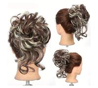 Facile da usare Chignon in capelli sintetici, extension for capelli ricci e soffici, con coda di cavallo e elastico. Accessorio(613)