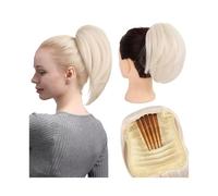 Facile da usare Chignon sintetico con coulisse elastica, coda di cavallo corta, pettine, extension con clip Accessorio(60)