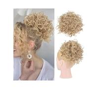 Facile da usare Chignon sintetico spettinato, coulisse corta, elastico, con clip, coda di cavallo riccia Accessorio(18H22)