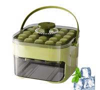 Facile Press Press Ice Maker, Ice Masto,Premere il vassoio a blocchi di ghiaccio con contenitore | Nessun tocco, rilascio facile, produttore di cubo rettillini riutilizzabili per cocktail, whisky, caf