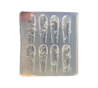 Facile Pulizia Di Unghie Di Fiori Arte Stampo In Silicone Flessibile Riutilizzabile Manicure Fascino Per Le Unghie Decorazione Della Vite Farfalla Nail Art