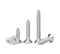 Facile Viti for legno Torx a testa piatta M4, 50 pezzi in acciaio inossidabile(M4x40mm)
