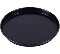 Facilemarket Teglia Rotonda Antiaderente per Pizza, Bordi Alti, Realizzata in lamiera bluita (Ferro Blu), Resistente Fino a 280° 32 cm ø x 2,5 cm (altez.)