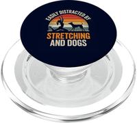 Facilmente distratto allungando i cani divertente yoga amante dei cani PopSockets PopGrip per MagSafe