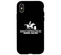 Facilmente distratto da Barrel Racing Funny Barrel Racer Custodia per iPhone X/XS